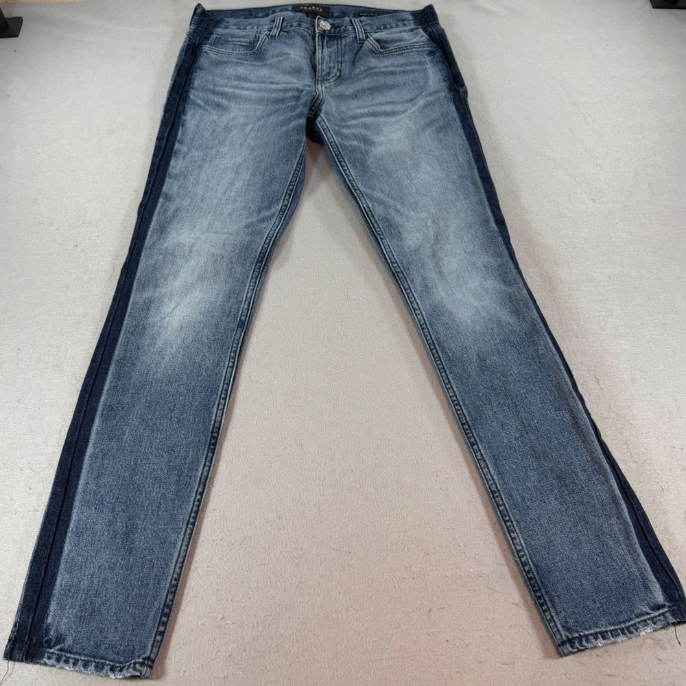 PacSun Two Tone Side Stripe Skinny Jeans Medium Wash‎ 30x32